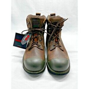 NIB Wolverine Waterproof Steel Toe 6" Men's Work Boots~Crawford 13M~Brown~W04661